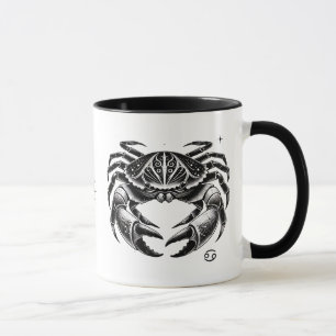 Caneca Presente de Astrologia de Câncer com Design de Car