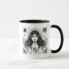 Caneca Presente de Astronomia do Zodíaco de Virgem