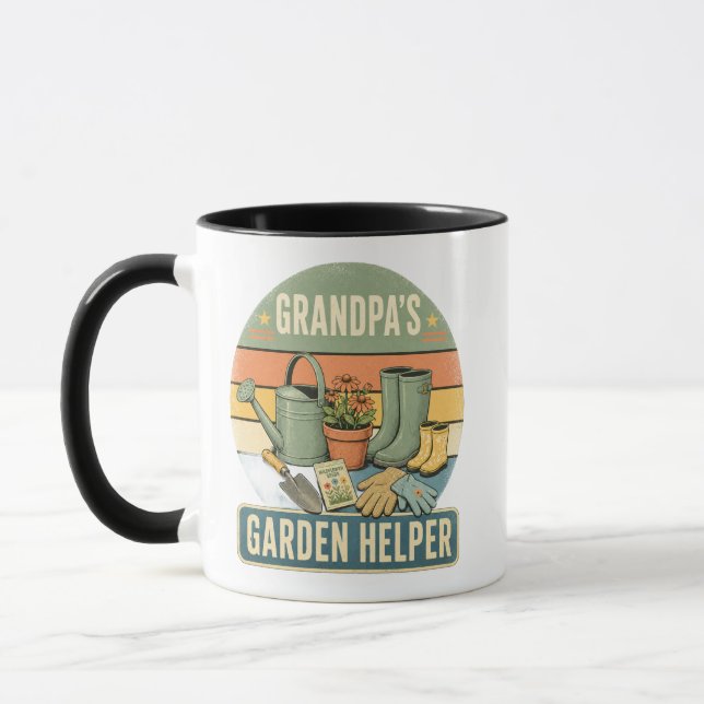 Caneca Presente de Avô Jardinagem Jardim Vintage (Esquerda)
