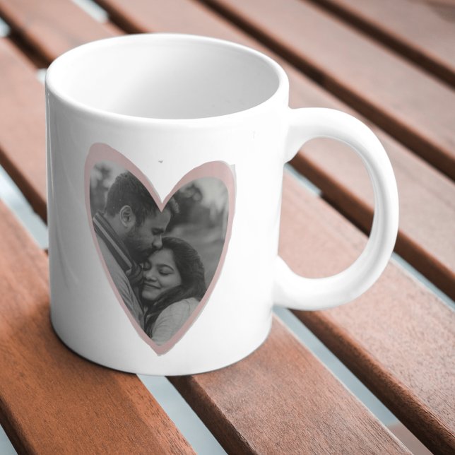 Caneca Presente de caneta cor-de-rosa - Foto e mensagem p (Couples Gift Custom Mug Holidays)