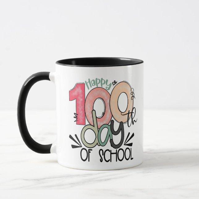 Caneca Presente de celebração de 100 dias de aula (Esquerda)
