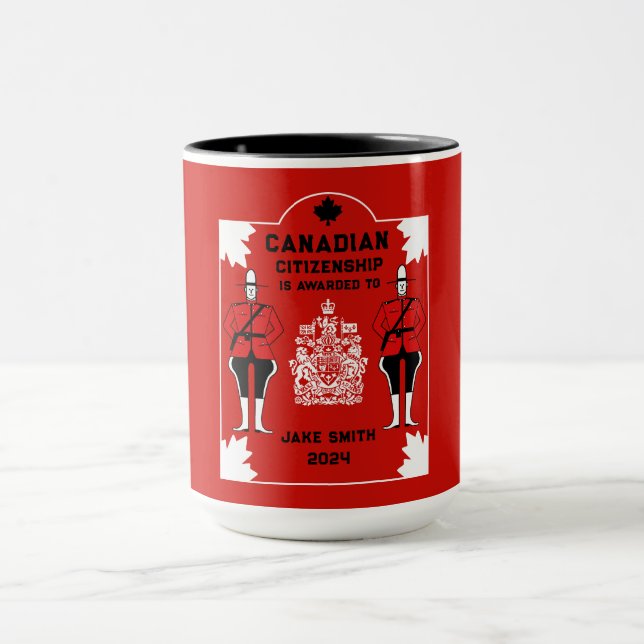 Caneca Presente de celebração de cidadania canadense (Centro)