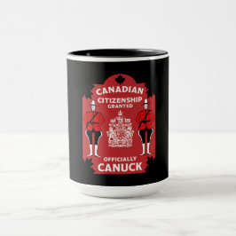 Caneca Presente de celebração de cidadania canadense