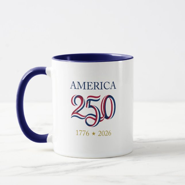 Caneca Presente de Celebração do 250º Aniversário da Amér (Esquerda)