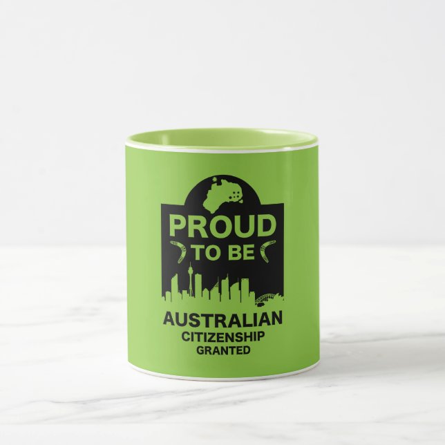 Caneca Presente de cidadania australiana (Centro)