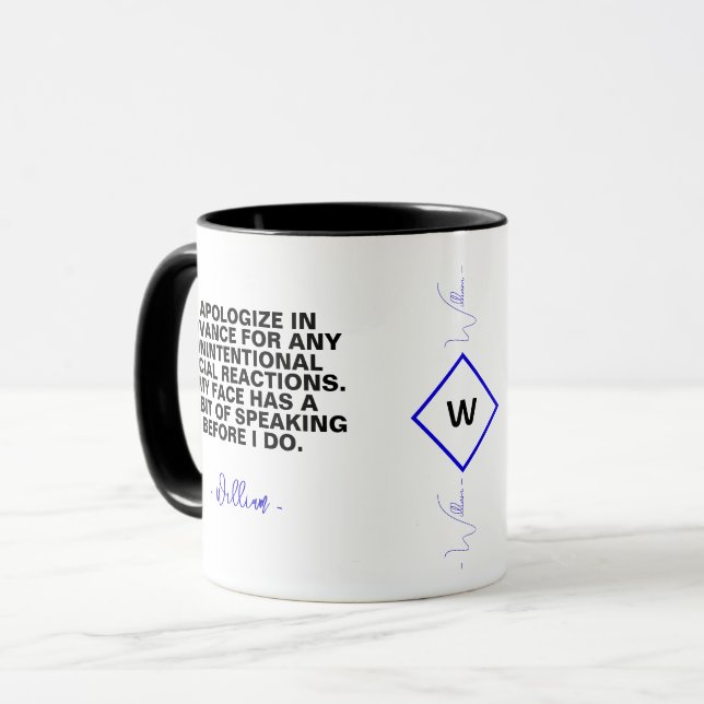 Caneca Presente de Citação para Amantes de Café | Irônico (Frente Esquerda)