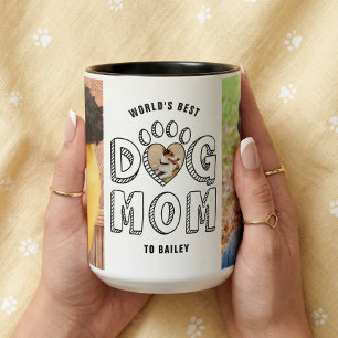 Caneca Presente de colagem de fotos de animais de estimaç
