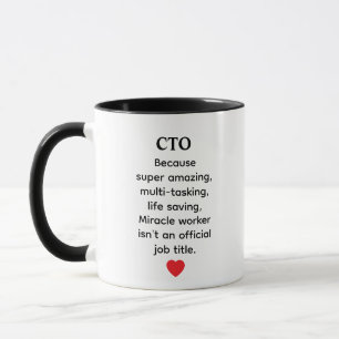 Caneca Presente de CTO – Design de Citação Engraçada de C