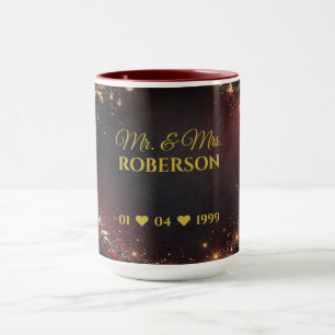 Caneca Presente de Data de Casamento Celestial Gothci Sr.