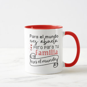 Caneca Presente de Dia de as mães espanhol para vovó / 