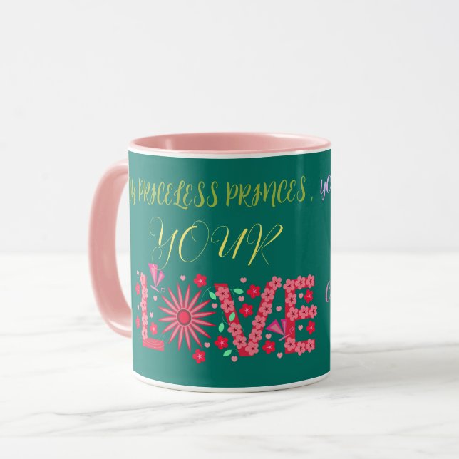Caneca PRESENTE DE dia de os namorados, ESPOSA, MARIDO (Frente Esquerda)
