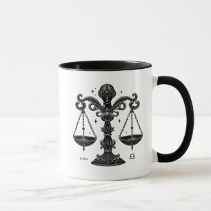 Caneca Presente de Escala de Astrologia de Libra Zodíaco