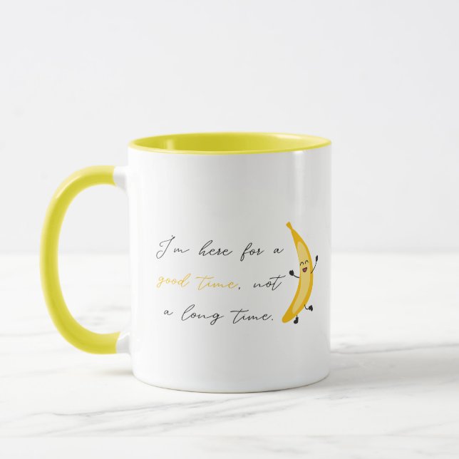 Caneca Presente de escritório de colegas com banana e cit (Esquerda)