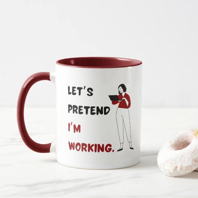 Caneca presente de escritório único com citação engraçada (Com Donut)