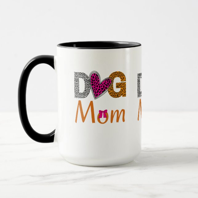 Caneca Presente de Estampa de Leopardo para Mãe de Cachor (Esquerda)