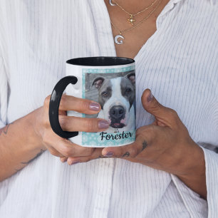 Caneca Presente de férias com padrão de floco de neve com