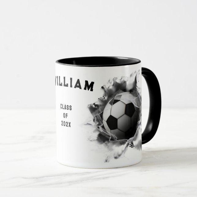 Caneca Presente de Formatura de Futebol (Frente Esquerda)