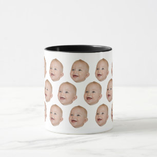 Caneca Presente de Foto com Múltiplos Bebês Personalizado