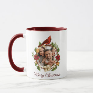 Caneca Presente de foto de coroa de Natal