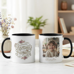 Caneca Presente de Foto do Neto Favorito da Vovó