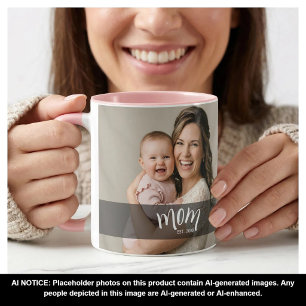 Caneca Presente de Foto Estabelecido pela Mamãe para Nova