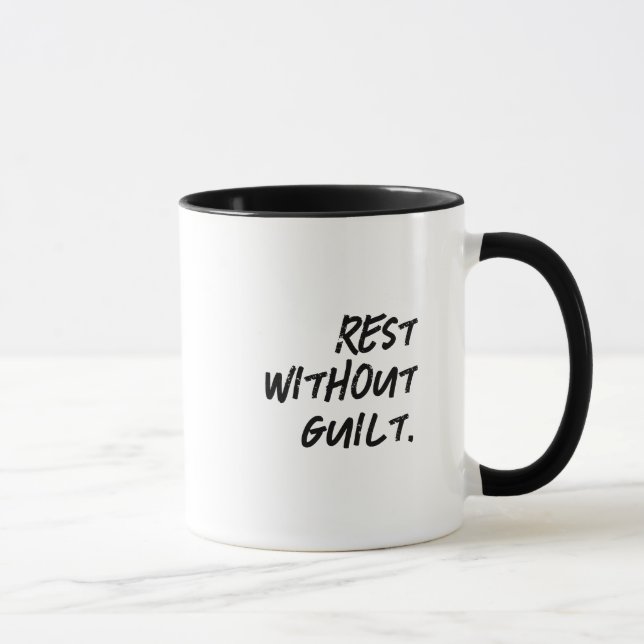 Caneca Presente de Graça e Atenção Plena 'Descansar Sem C (Direita)
