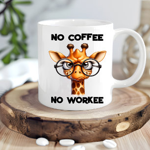 Caneca Presente de Humor de Girafa Engraçada - Design Can