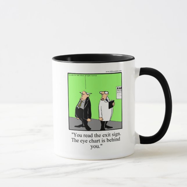 Caneca Presente de Humor Humor Mug no Olho (Direita)