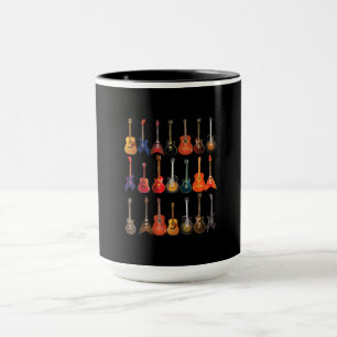 Caneca Presente De Instrumentos Musicais De Pedra E Roll