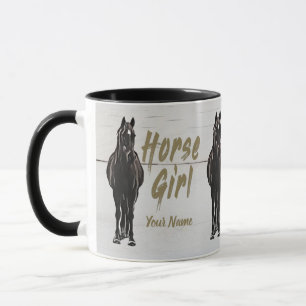 Caneca Presente de menina de cavalo para amantes de caval
