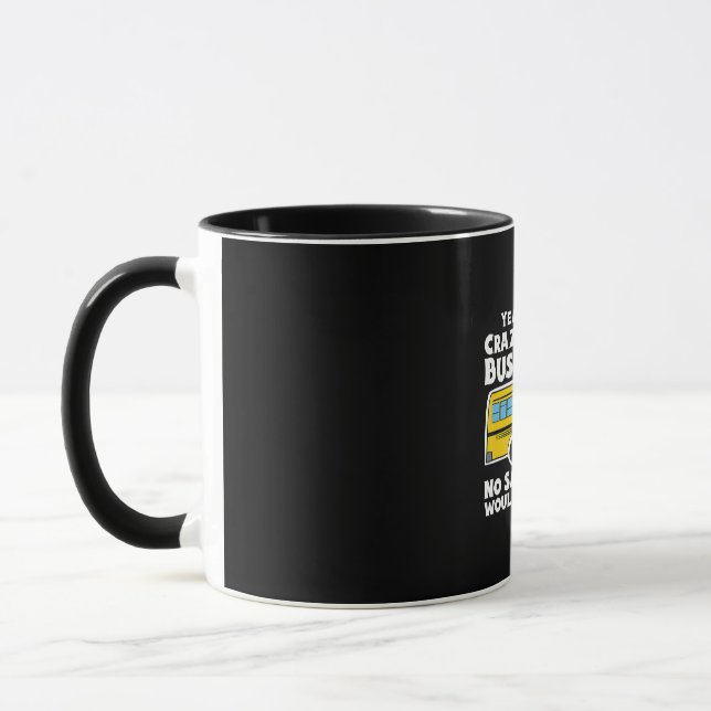Caneca Presente de motorista de ônibus escolar maluco (Esquerda)