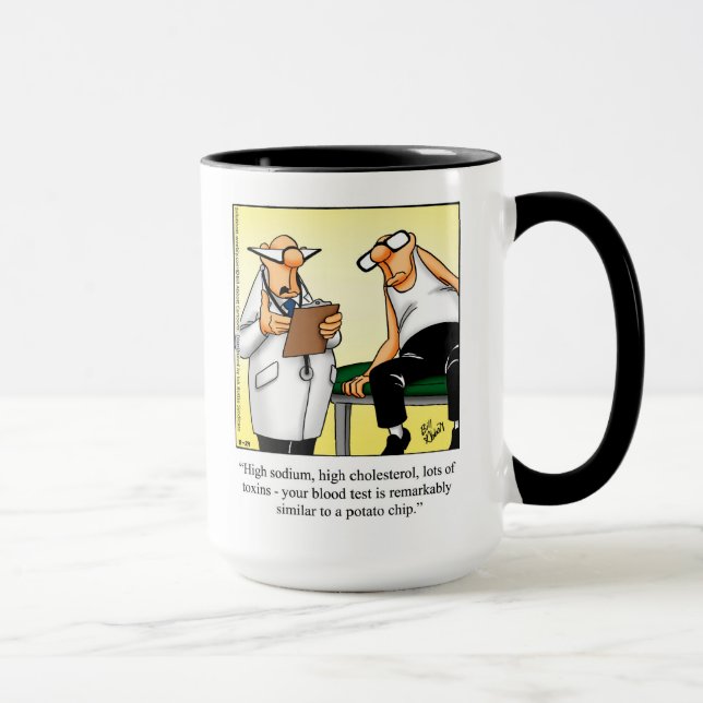 Caneca Presente de Mug de Humor Médico "Batata Chip" (Direita)