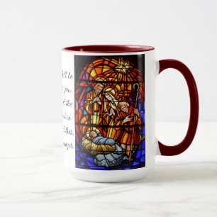 Caneca Presente de Natal da Imagem de Vidro Natividade Co