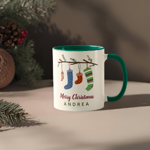 Caneca Presente de Natal de Férias de Natal bonitas Meia