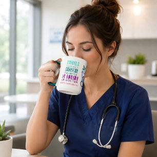 Caneca Presente de Natal de Médico de UR Personalizado pa