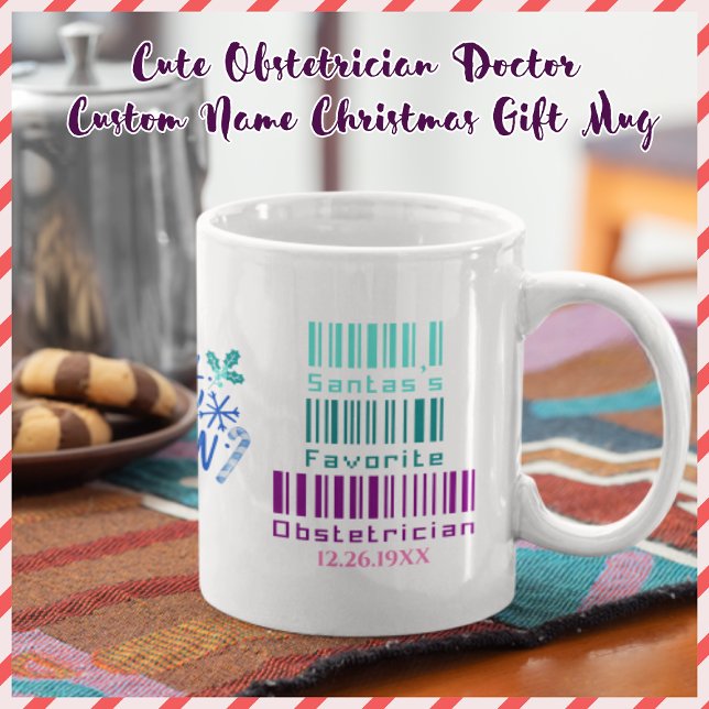 Caneca Presente de Natal de Nome Personalizado de Doc Obs (Criador carregado)