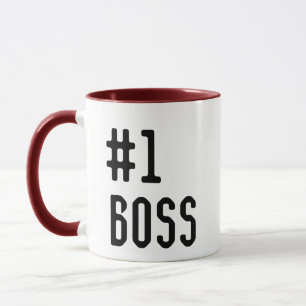 Caneca Presente de Natal Personalizado do Chefe Número U