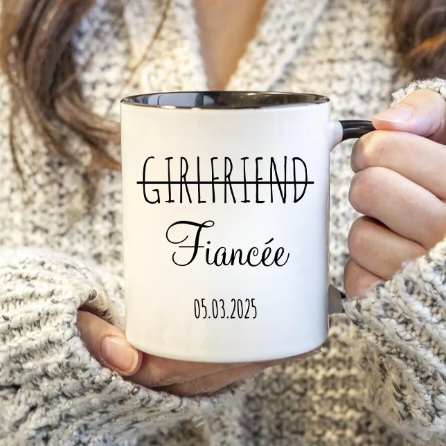 Caneca Presente de Noivado para o Casal, Namorada Noiva (Criador carregado)