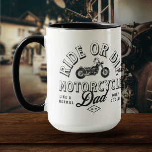 Caneca Presente de Pai Clássico de Motocicleta Vintage de
