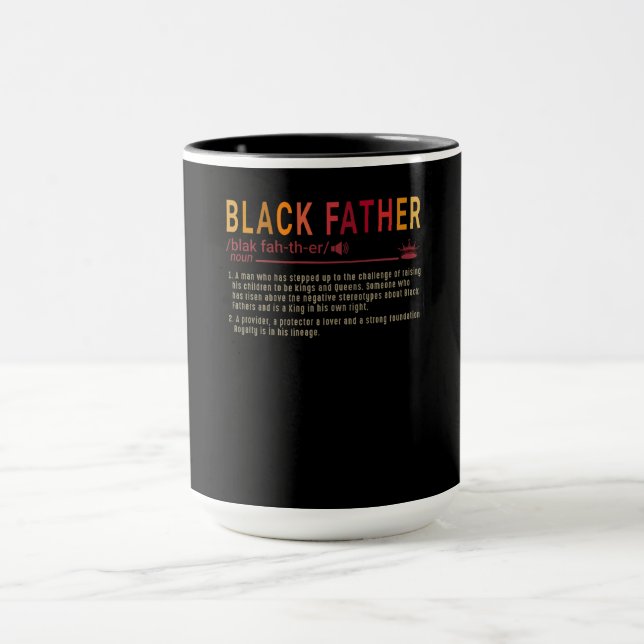 Caneca Presente de pai | Definição Pai Black Padre Gift (Centro)