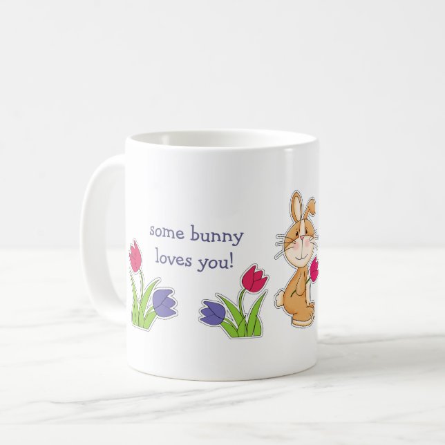 Caneca Presente de Páscoa de nomes personalizados de coel (Frente Esquerda)