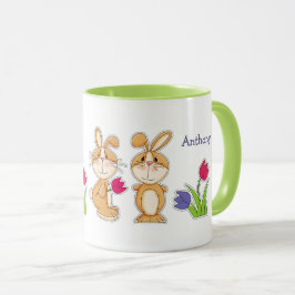 Caneca Presente de Páscoa de nomes personalizados de coel