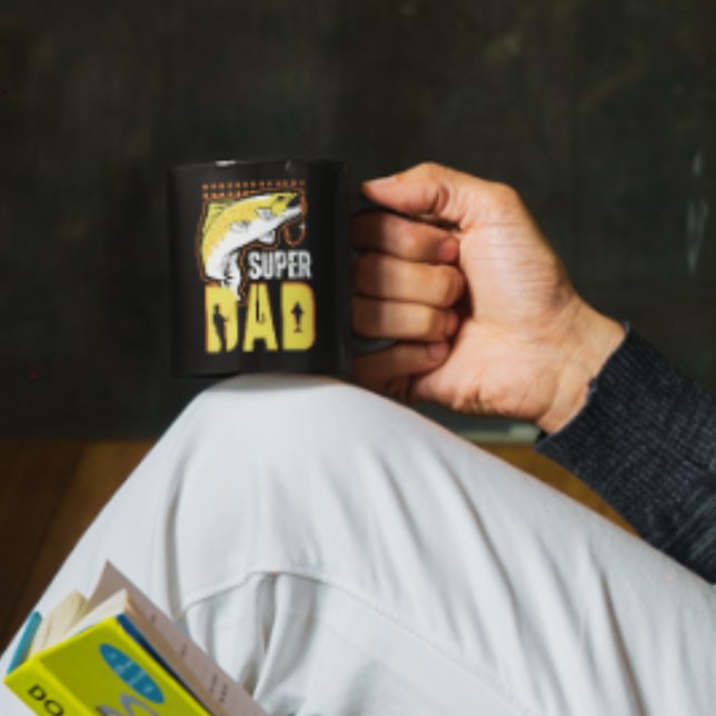 Caneca Presente de Pesca para o Super Pai no Dia dos Pais (Criador carregado)