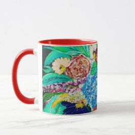 Caneca Presente De Pintura Colorida Floral Para Sua Canec