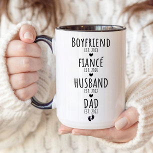 Caneca Presente de Primeiro Vez Pai Novo da Esposa Revela