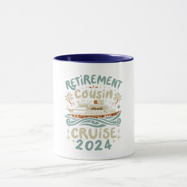 Caneca Presente de primos de aposentadoria Cruise 2024 Pr (Centro)