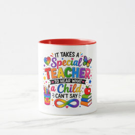 Caneca Presente de Professor de Aceitação do Autismo