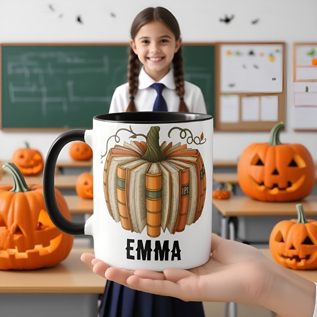 Caneca Presente de Professora do Pumpkin em Leitura do Ha (Criador carregado)