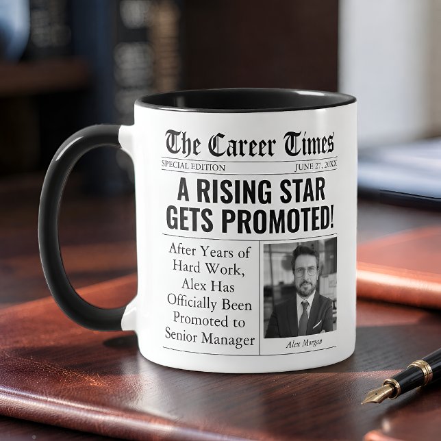 Caneca Presente de Promoção Divertido Título de Jornal Pe (Criador carregado)