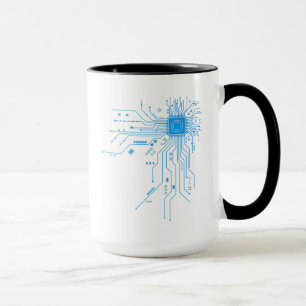 Caneca Presente de Tecnologia de Design de Circuito de Pl